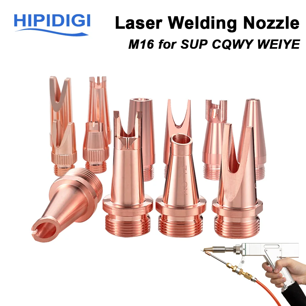Сопло для лазерной сварки резьба M16 медь с подачей проволоки ручного сварочного