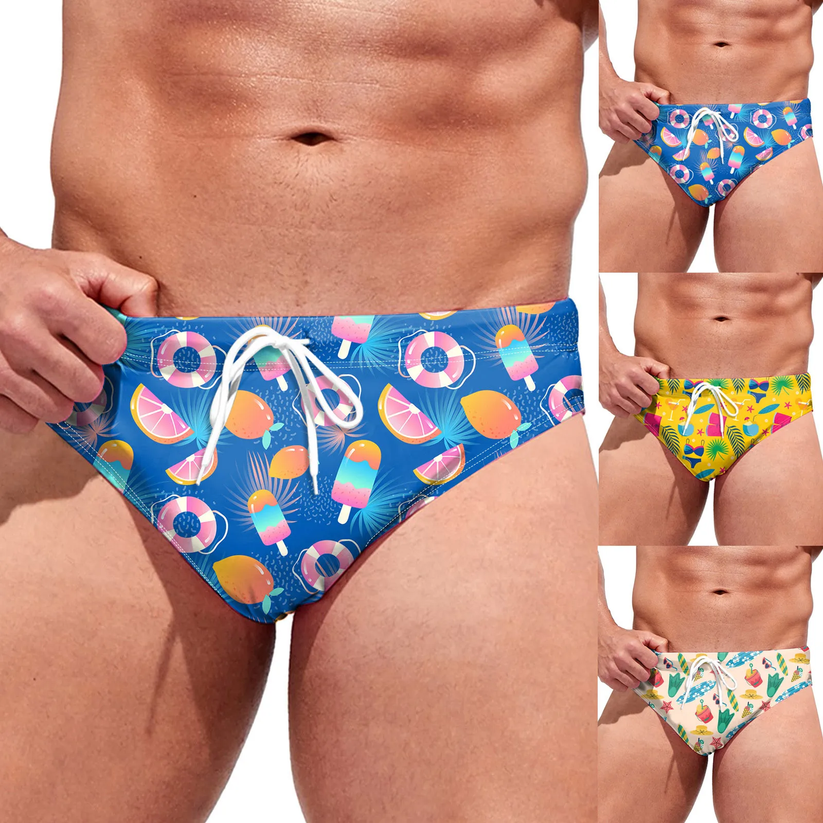 

Мужские купальники с низкой посадкой, трусы-бикини, плавки, плавки, пляжная одежда, сексуальное эластичное дышащее нижнее белье, мужские пляжные шорты