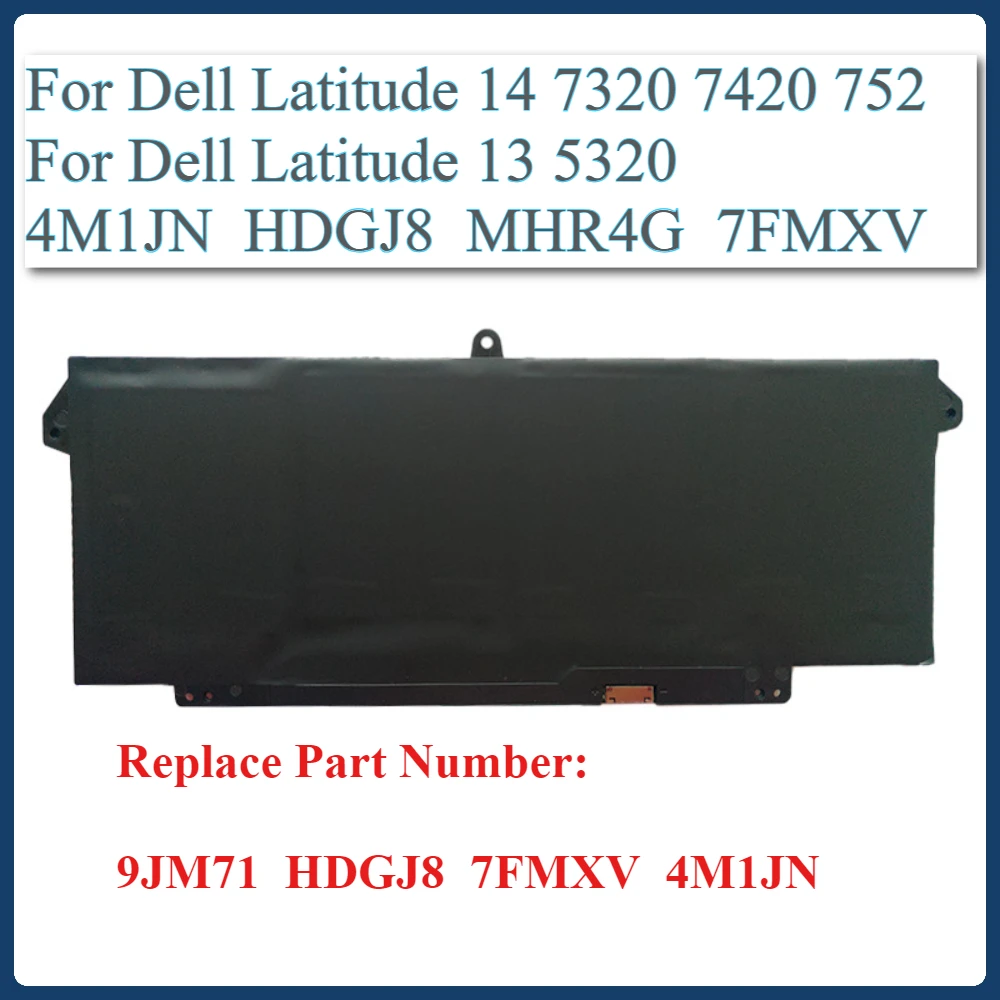 9JM71 7FMXV аккумулятор для ноутбука Dell Latitude 14 7320 7420 7520 13 5320 серии запасные части HDGJ8 4M1JN