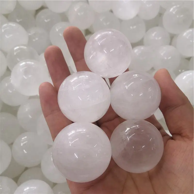 

30-35mm Natural White crystal Gem Ball Crystal Sphere Ball Meditation Balls Feng Shui Supplies Wealth Stones and Crystals