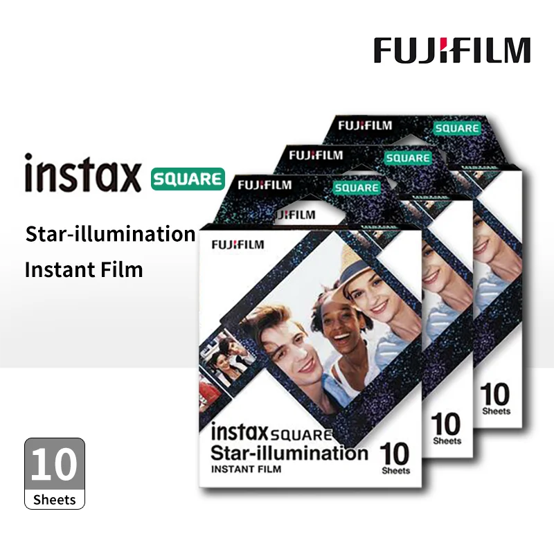 

10-30 sheets Fujifilm Instax Square Star-illumination Frame Film Photo Paper For SQ10 SQ6 SQ20 Instant Film Camera