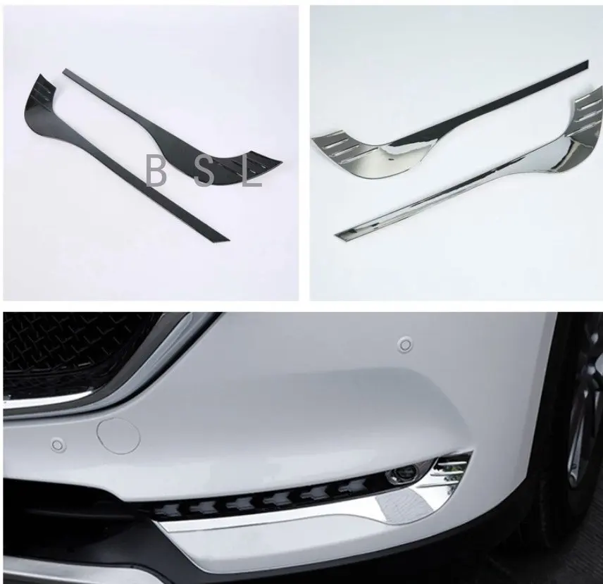 

Front Fog Light Lamp Eyebrow Eyelid Molding Trim For Mazda CX-5 CX5 2017 2018 2019 2020 Chrome ABS Car Styling Decoration Trims