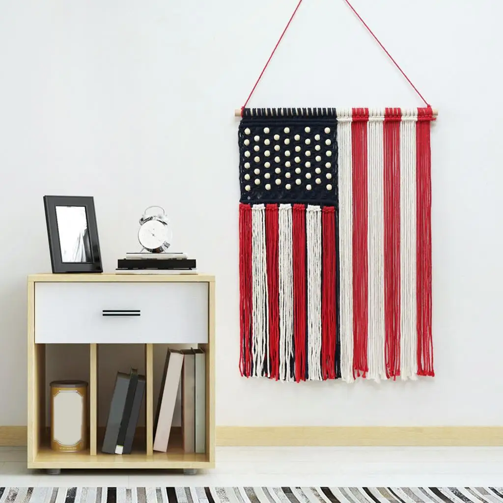 

Macrame Handwoven Tapestry Bohemian Tassel Tapestries for Dorm Apartment Art