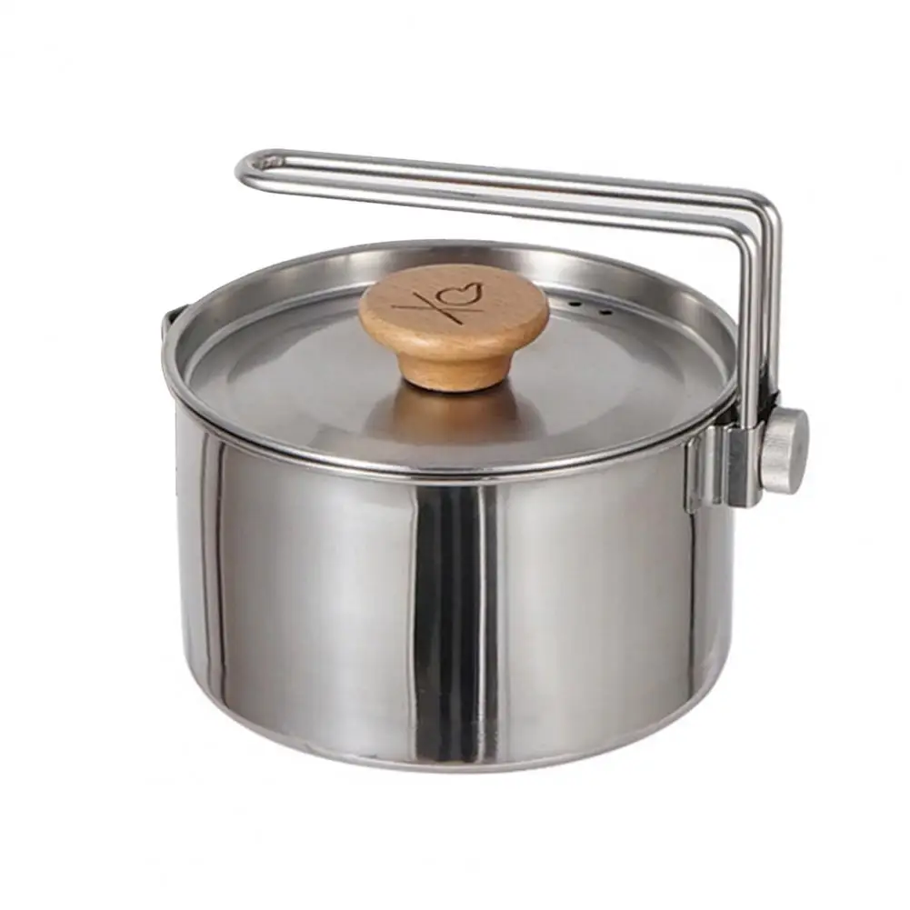 

AOTU Camping Kettle Cooking Pot Stainless Steel Folding Handle Picnic Pot Travelling Hiking Picnic BBQ Tableware Equipment