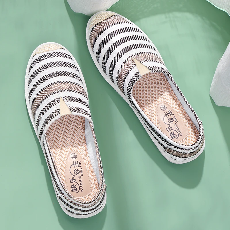 

Женские эспадрильи для вождения, универсальные модные Осенние повседневные женские кроссовки с открытым носком и круглым носком, Новинка