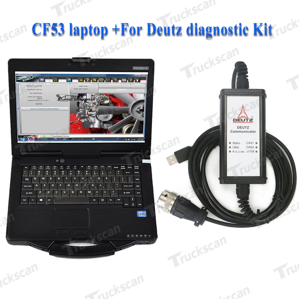 Ноутбук CF53 для DEUTZ DIAGNOSTIC KIT DECOM диагностический сканер Deutz SerDia контроллер EMR234