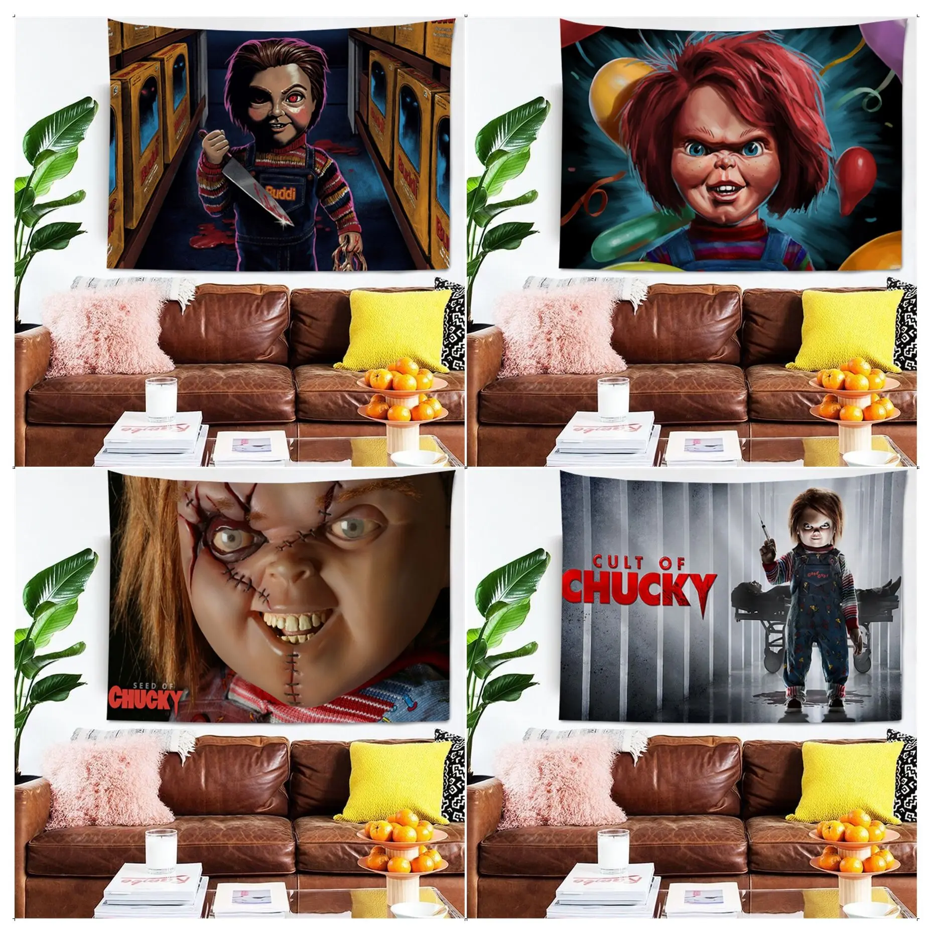 

Bride of Chucky Mysterious Colorful Tapestry Wall Hanging for Living Room Home Dorm Decor Home Decor