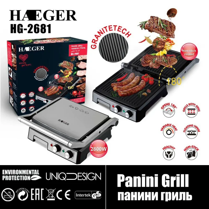 

Household Barbecue Roast Sausage Machine Hamburger Toasted Bread Steak Cutter Panini Sandwich Breakfast Oven Europe Compasses