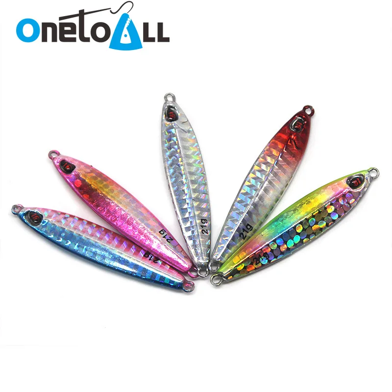 

OnetoAll 1 PC 7g 10g 14g 21g Spinner Bait Spoon Lead Fishing Lure Artificial Jigging Swimbait Treble Hook Metal Cast Saltwater