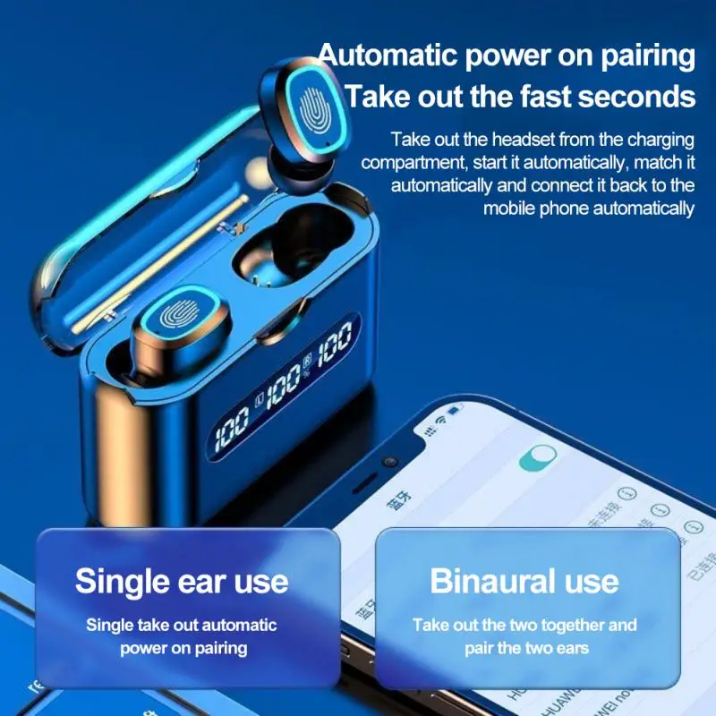 Беспроводные наушники Q8 TWS Bluetooth-совместимые спортивные наушники-вкладыши