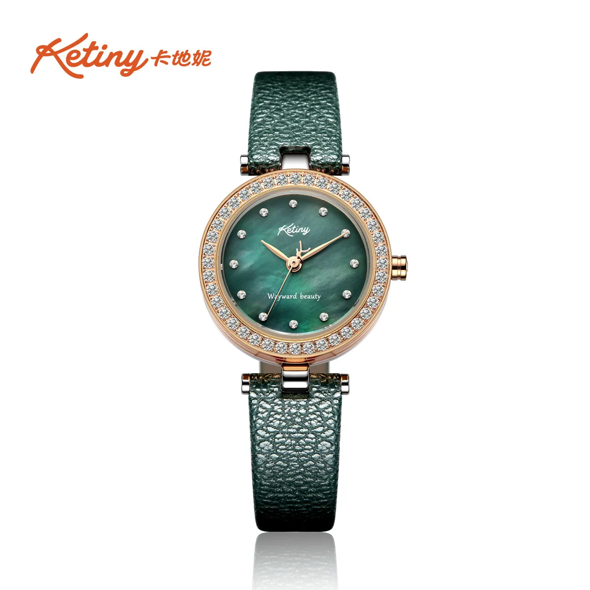 foreign trade explosions online celebrity brand women watch counter wholesale luxury green waterproof watches ladies.