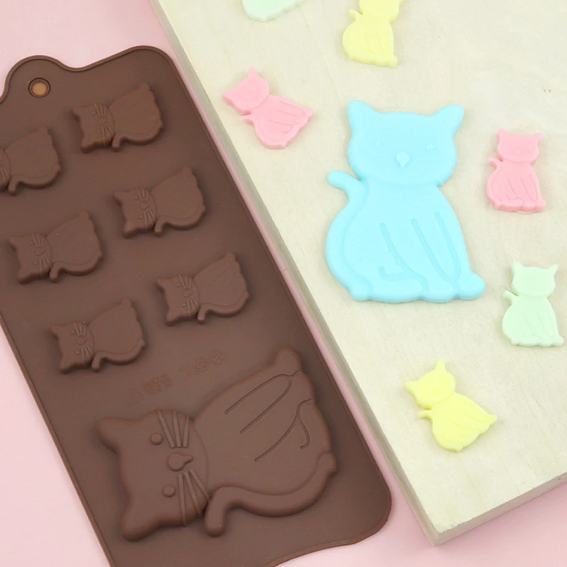 

1Pc 7Cavities Lovely Kitten Pet Fondant Sugarcraft Cake Mold DIY Chocolate Baking Pudding Cookie Soap Molds Kitchen Tools