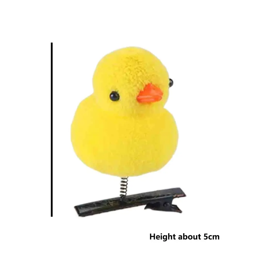 Заколка для волос в форме утки сделай сам мультяшная 3D маленькая желтая утка