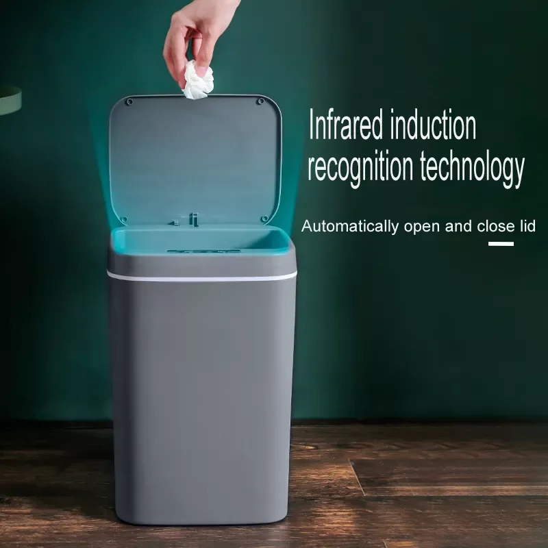 

Smart Induction Trash Can Automatic Dustbin Bucket Garbage For Bathroom Kitchen Toilet Touch Trash Bin Paper Basket