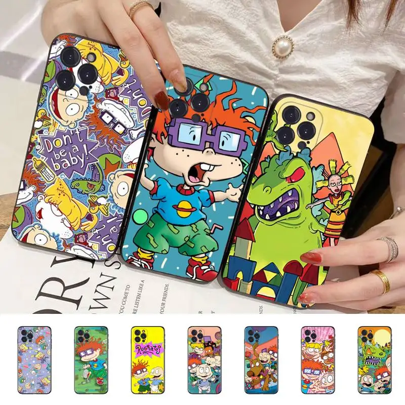 

Cartoon-Rugrat Anime Phone Case for iPhone 11 12 13 mini pro XS MAX 8 7 6 6S Plus X 5S SE 2020 XR case