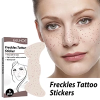 6pcs sexy fake freckles tattoo stickers temporary freckles makeup stickers women waterproof fashion make up removable sticker