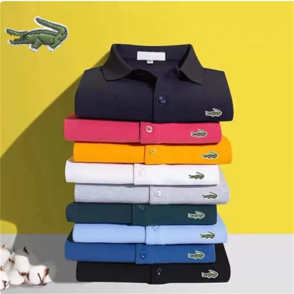 

New Men's Craft Embroiderey High-Quality Polo Shirt Spring Summer Business Leisure Breathable Polo Shirt for Man