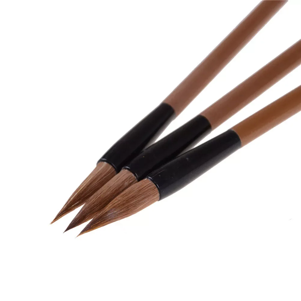 

3pcs/set 220mm Chinese Calligraphy Brushes Pen Woolen And Weasel Hair Writing Brush Fit For Student School