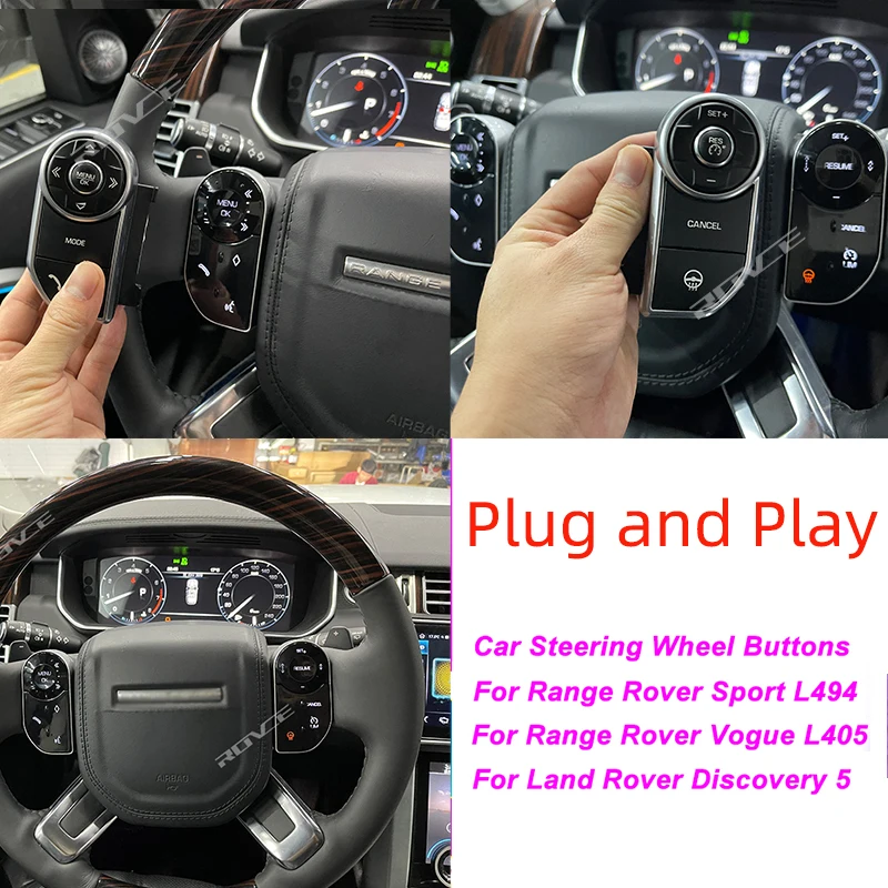 

Car Steering Wheel Buttons For Range Rover Vogue L405 Sport L494 For Land Rover Discovery 5 OEM Style Keys touch button