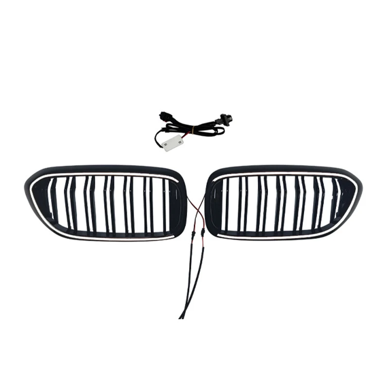 

Для BMW 5 серии G30 G31 2017 2018 2019 2020 ABS со светодиодной подсветкой Гоночные решетки Передний радиатор OEM Решетка капота