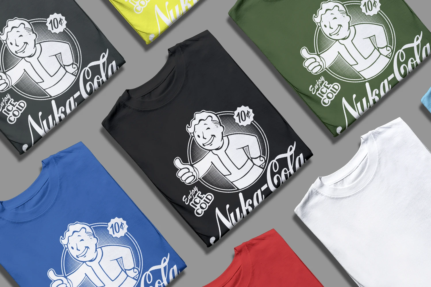 Фото Mens Cotton Nuka-Cola Graphic High Quality T Shirt Street Casual Style Tee for Men and Women №5