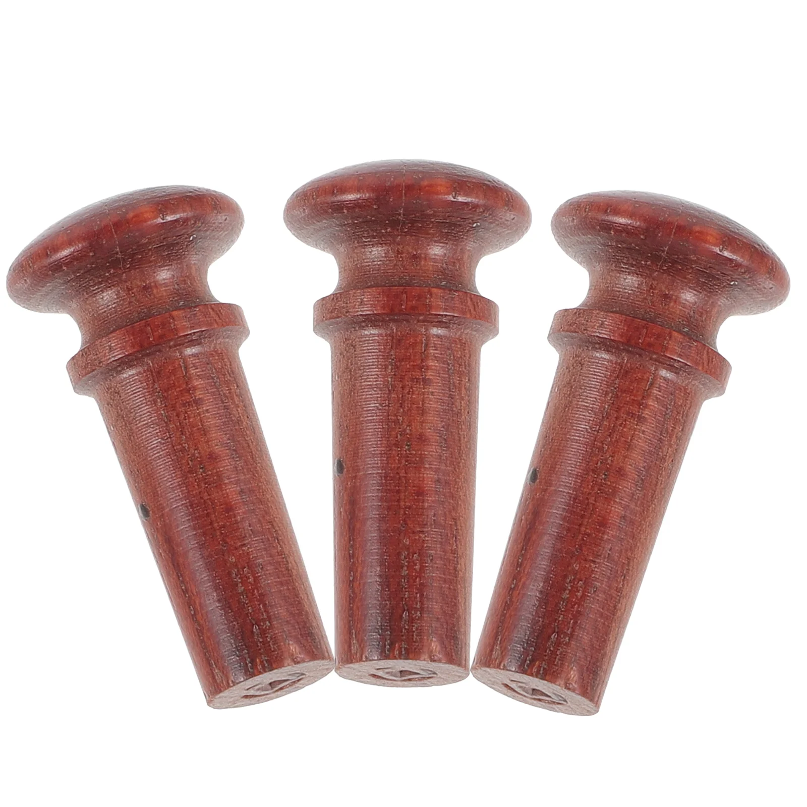 

3 Pcs Violin Tail Button Plugs Endpin Pegs Chinrest Bridge Screws Mahogany Wood