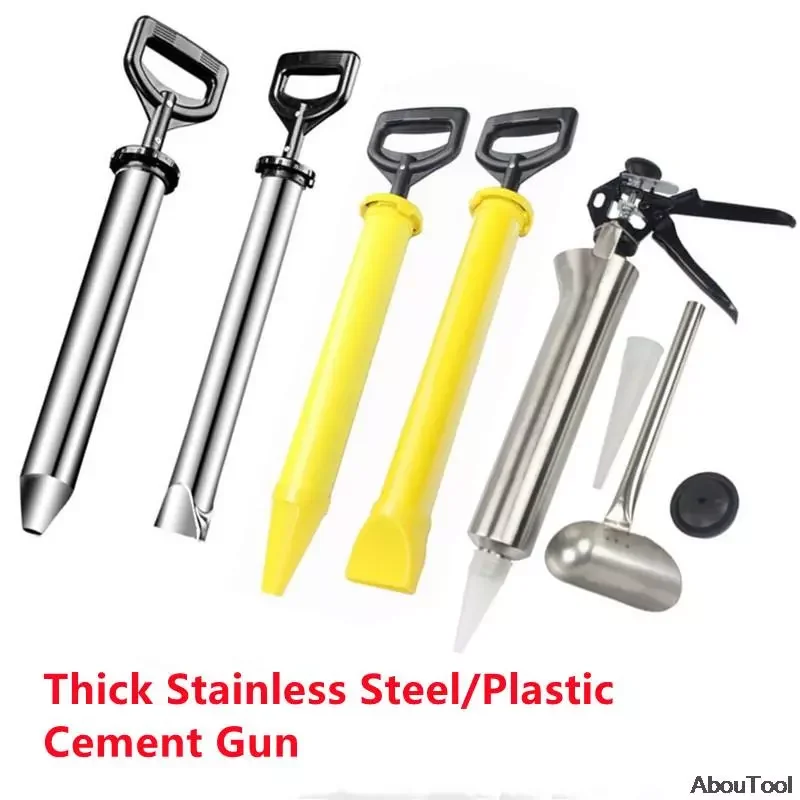 

Gun Thickened Stainless Cement Caulking Gun Cement Lime Grouting Mortar Sprayer Applicator Grout Filling Tools