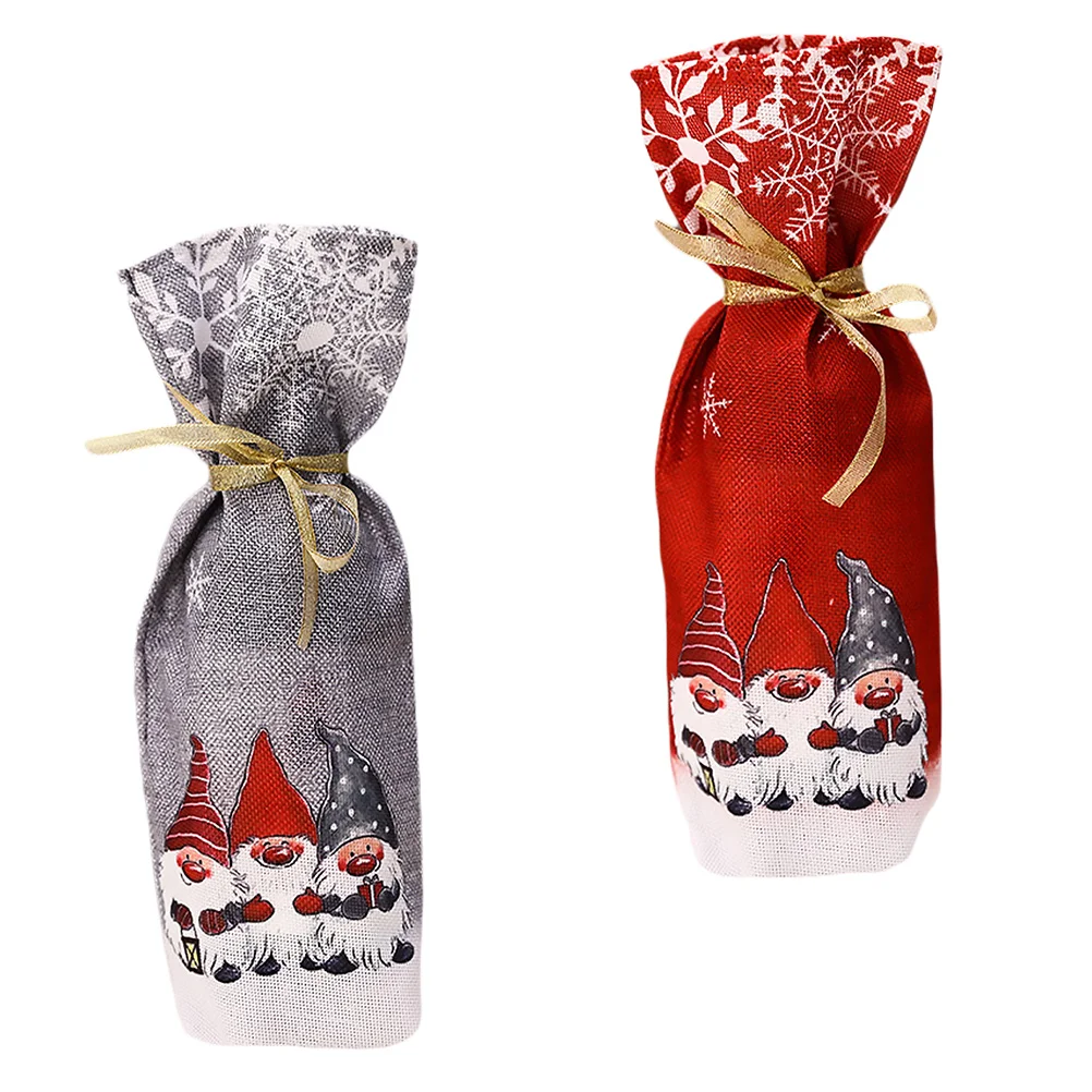 

Bottlecoverdecorationcovers Christmas Decorationschampagneholiday Dress Wrap Santa Table Gift Lover Beer Sweater