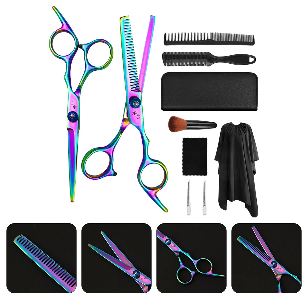 

1 Set of Hair Thinning Shears Kit Hair Cutting Kit Professional Hair Scissors Hair Cutting Combs Home Salon Barber Haircut Set