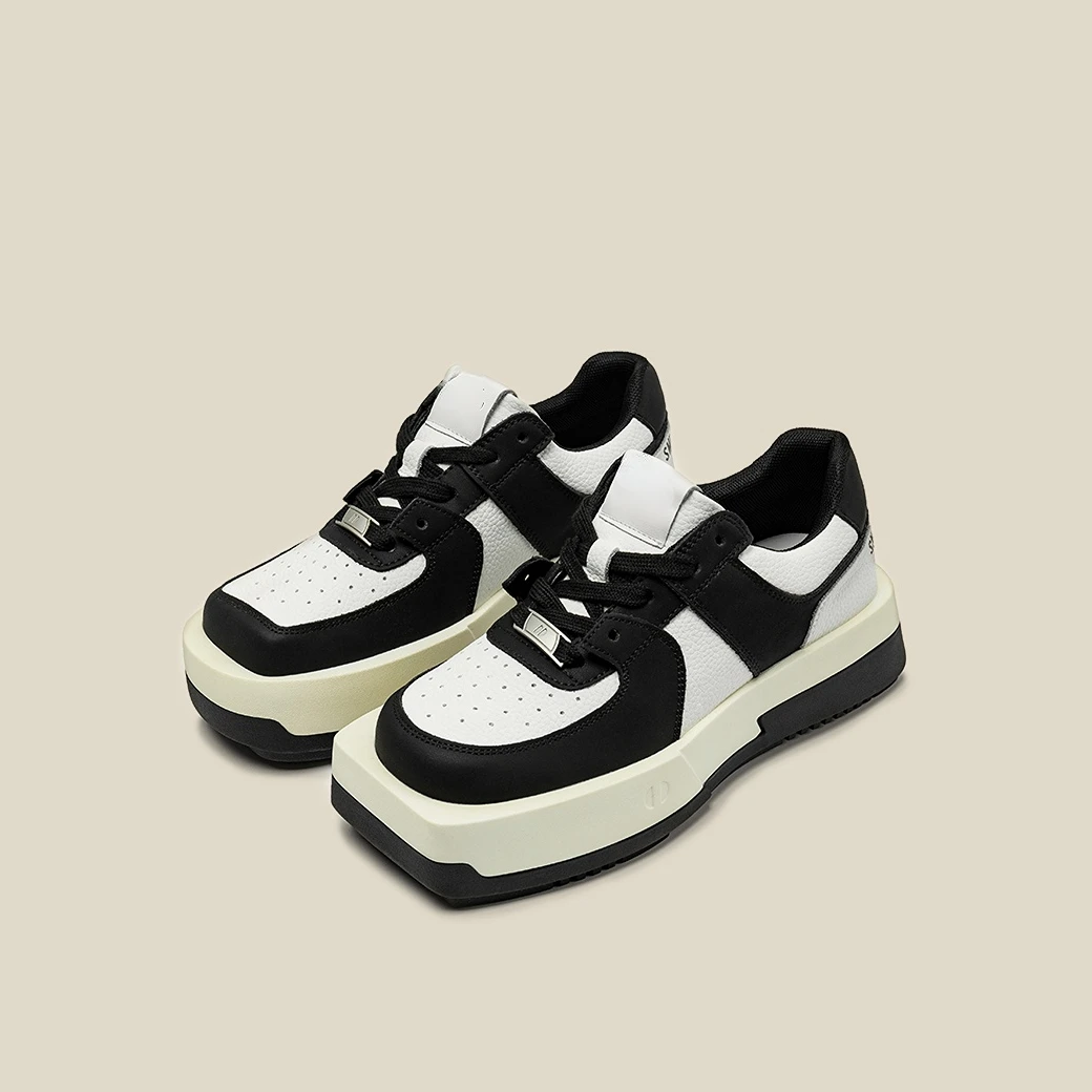 

Little White Shoes 2023 Spring New Thick Sole Sports Board Shoes for Women