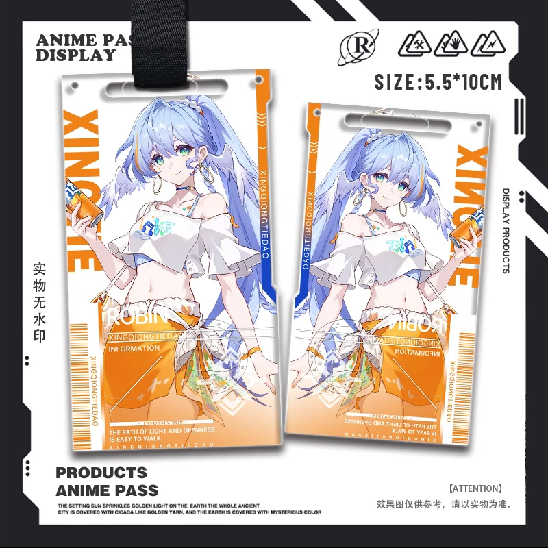Акриловый брелок-подвеска Honkai Star Rail с персонажем Робин (Sunday Pass Card), коллекционный декор для рюкзака и рабочего стола, подарок (art.: 3920dbfc01647) - 3920dbfc01647