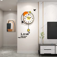 meisd decorative wall clock modern design pendulum watch home interiors decor horloge in the kitchen free shipping