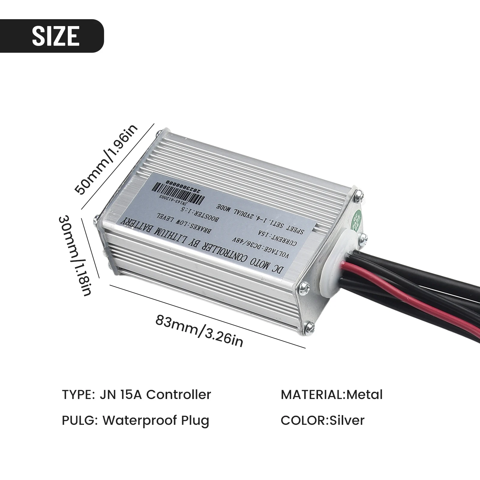 

1pc JN 15A Waterproof Controller 36V 48V Universal 250W/350W Brushless Hub Motor For E-Bike Electric Bicycle Accessories