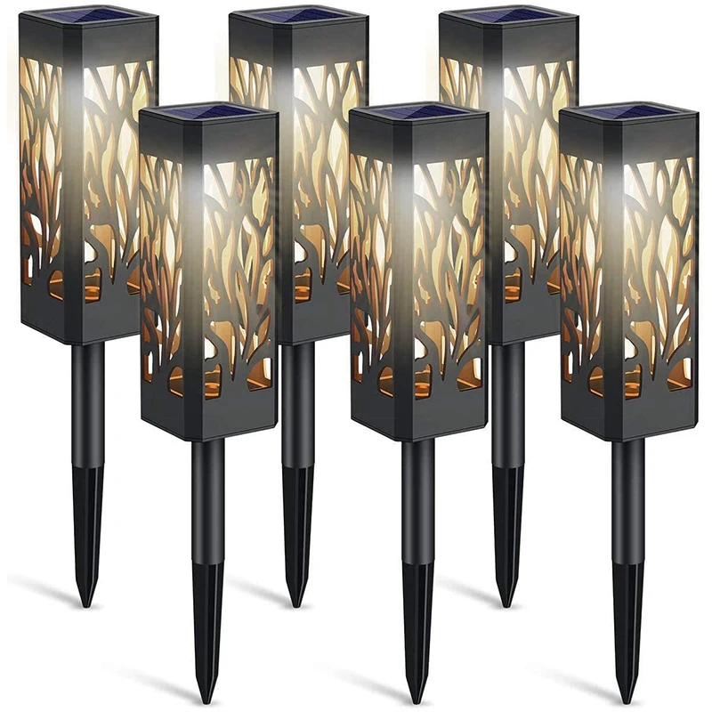 

Solar Lights Outdoor 6 Pack Garden Lights Solar Powered With Warm White LED Lights Waterproof Solar Ornament Lights