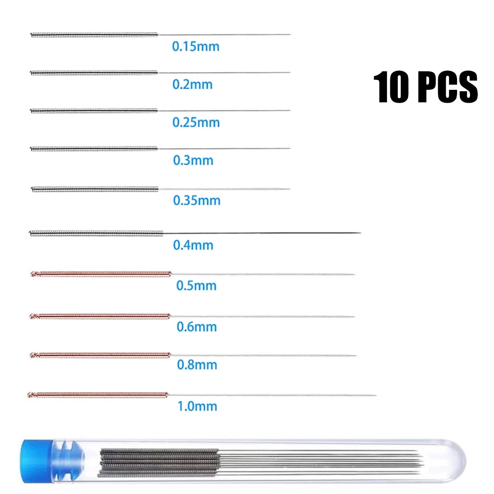 

For 3D Printer 0.150.2 0.25 0.3 0.35 0.4 0.5 0.6 0.81.0mm Nozzle Cleaning Needle High Elasticity MK8 Nozles Cleaning Needles