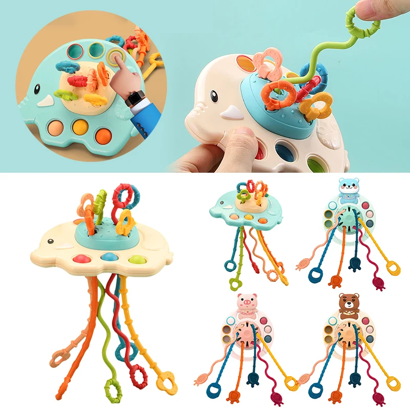 

Montessori Developmental Sensory Toys Safe Silicone Early Education Toys Educational Stretching Toys for Baby Tactile Experience