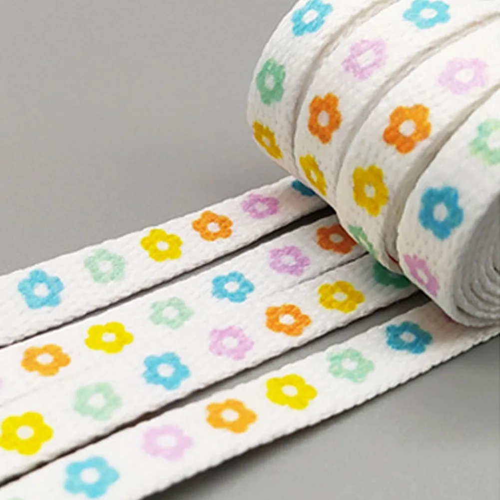 1 Pair New Sakura Shoelaces Flat Little Daisies Shoe Laces High-top Canvas Sneakers Shoelace Laces Shoe Strings Cute