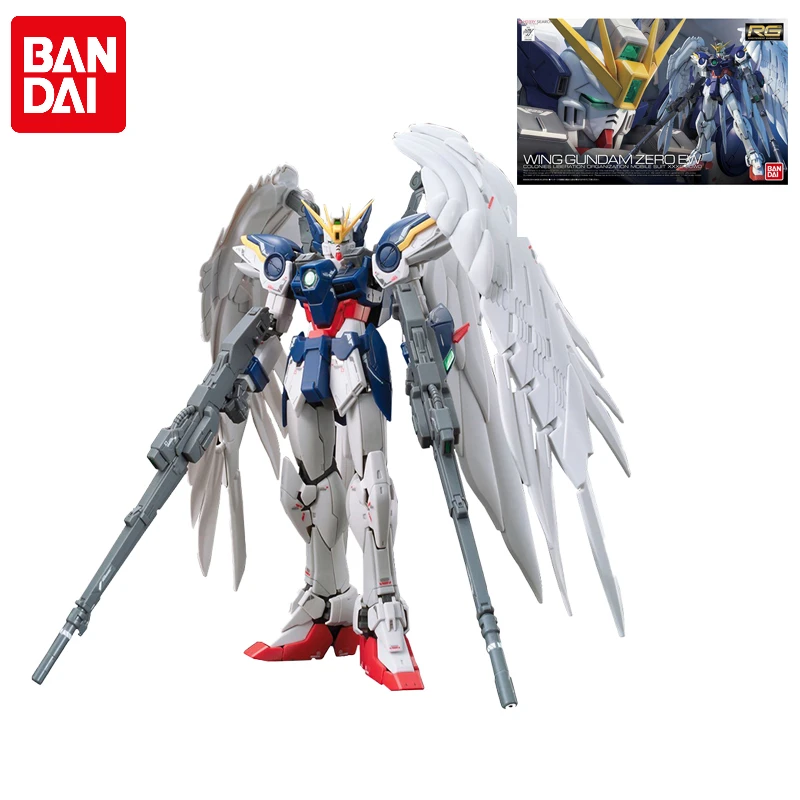 

Original Bandai Gundam Anime Figure RG 17 1/144 XXXG-00W0 WING ZERO W-Gundam Zero Custom Assembly Model Anime Action Figures Toy