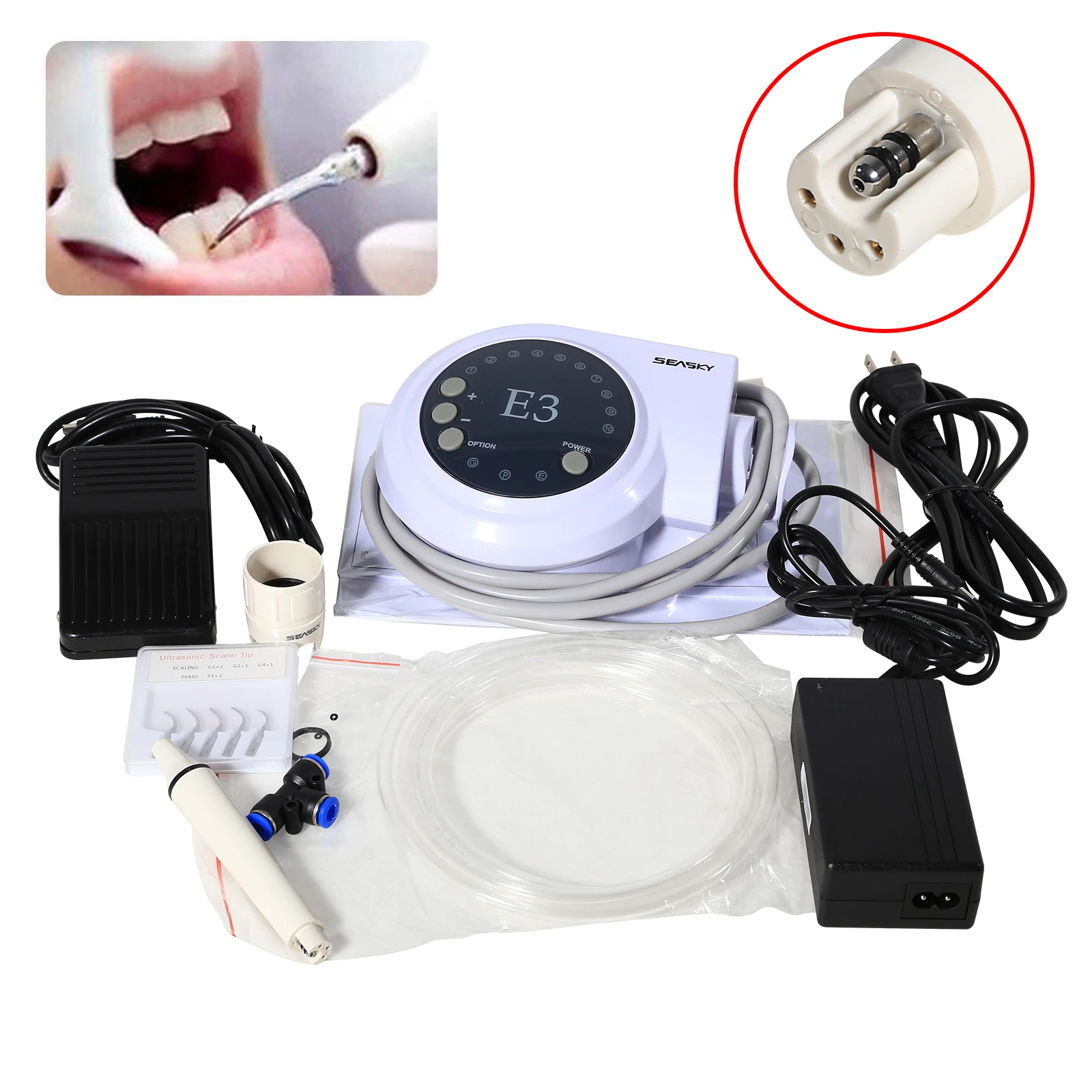 Стоматологический ультразвуковой пьезоновый скалер наконечник для накипи + G/P/E 5