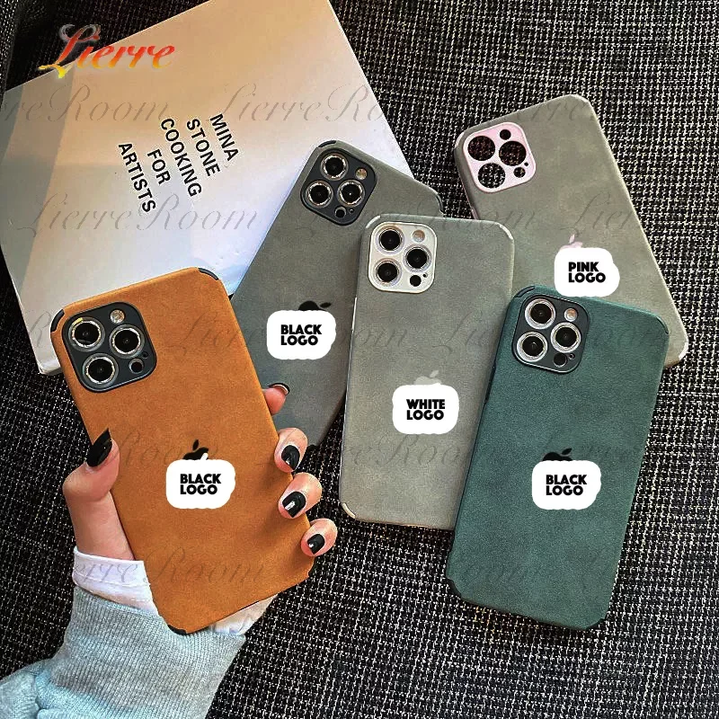 

LierreRoom Lambskin Phone Case For Iphone 12 Pro XS MAX All-inclusive Fine Hole 7 8 Plus Five Colour Protective Shell for 11 Pro