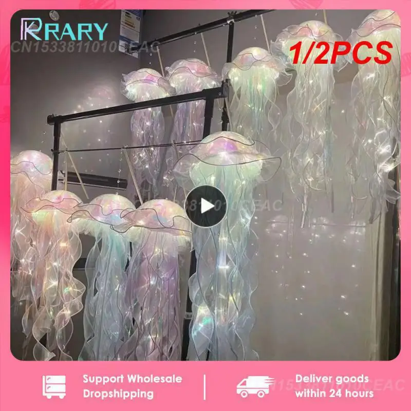 

1/2PCS Jellyfish Lamp, Portable Flower Lamp, Girl Room Atmosphere Decoration Lamp, Bedroom Night Lamp, Home Decoration