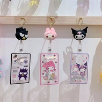 kawaii hello kitty cinnamoroll sanrio anime cute my melody kuromi girly heart cartoon access card sleeve toy for girls