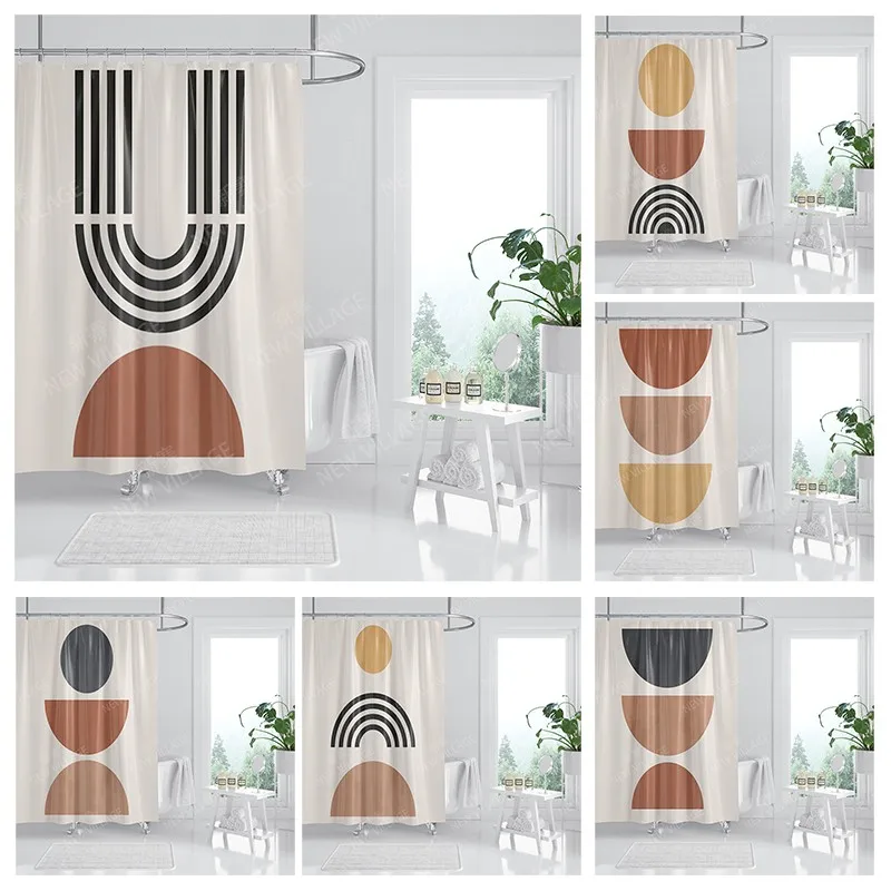 

Водонепроницаемая тканевая занавеска для душа, занавеска для ванной комнаты 180x200, занавеска для душа 240*200, скандинавский декор в стиле бохо
