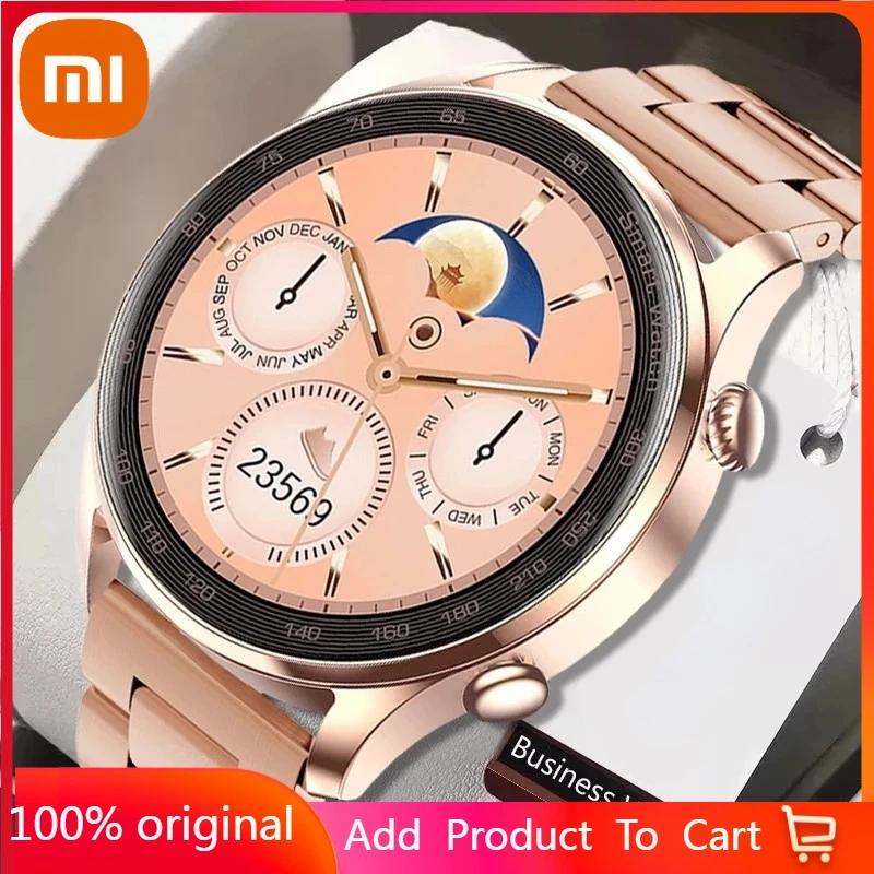 

Xiaomi Bluetooth Call Smart Watch Men Women Heart Rate Monitor Fitness Tracker Music Player 1.36Inch 390*390 HD Smartwatch+Box