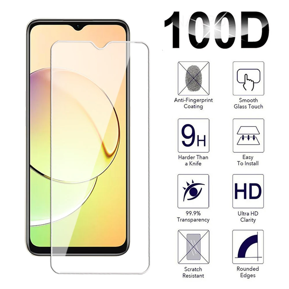 100D Tempered Glass Screen Protector For Realme 8 9 10 11 Pro Plus 6.4 4G 6.72 5G 6.43 Speed Protective Transparent Film