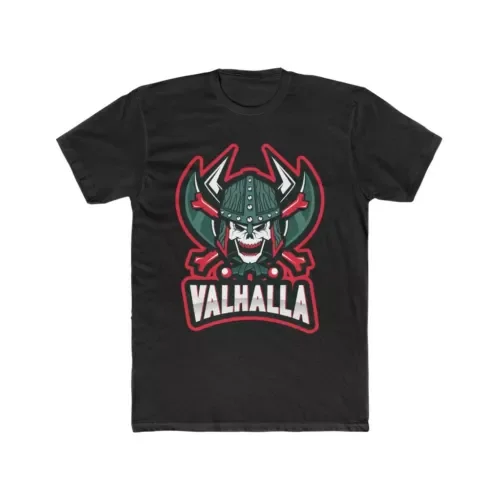 Футболка Valhalla с рисунком черепа для мужчин и женщин хлопковая тенниска