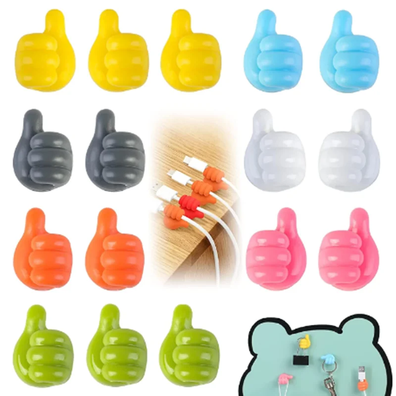 

Многофункциональный органайзер для кабелей, зажим-держатель, крючки для больших пальцев, настенные крючки, вешалка, держатель для кабеля для хранения наушников, мыши, автомобиля, дома