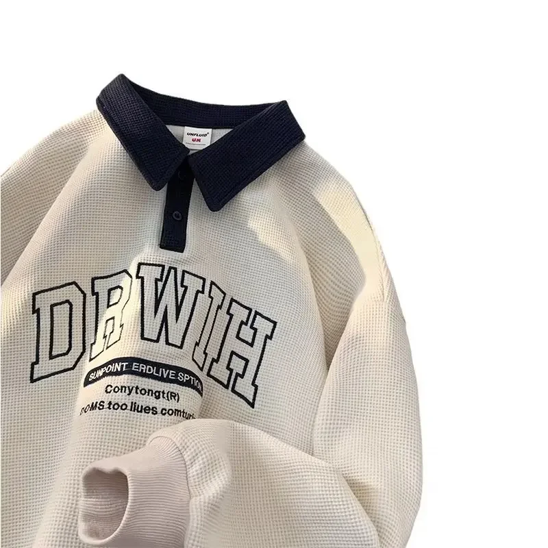 Мужская толстовка-поло с длинным рукавом