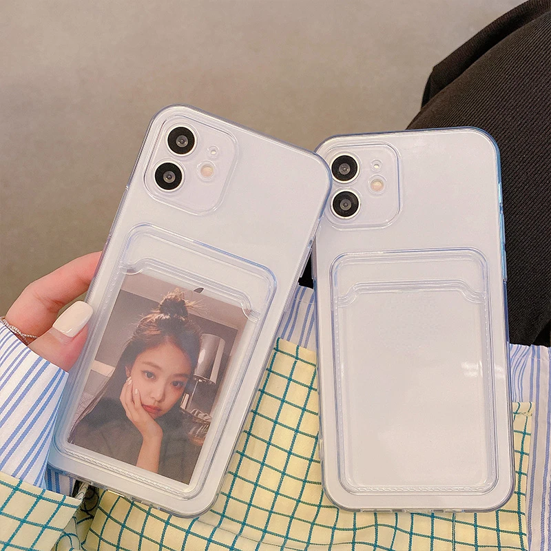 

Phone Case For iPhone 11 12 13 Mini case For iphone 11 Pro X XS Max XR 7 8 Plus SE Case Cover Soft Silicone Wallet Card Holder