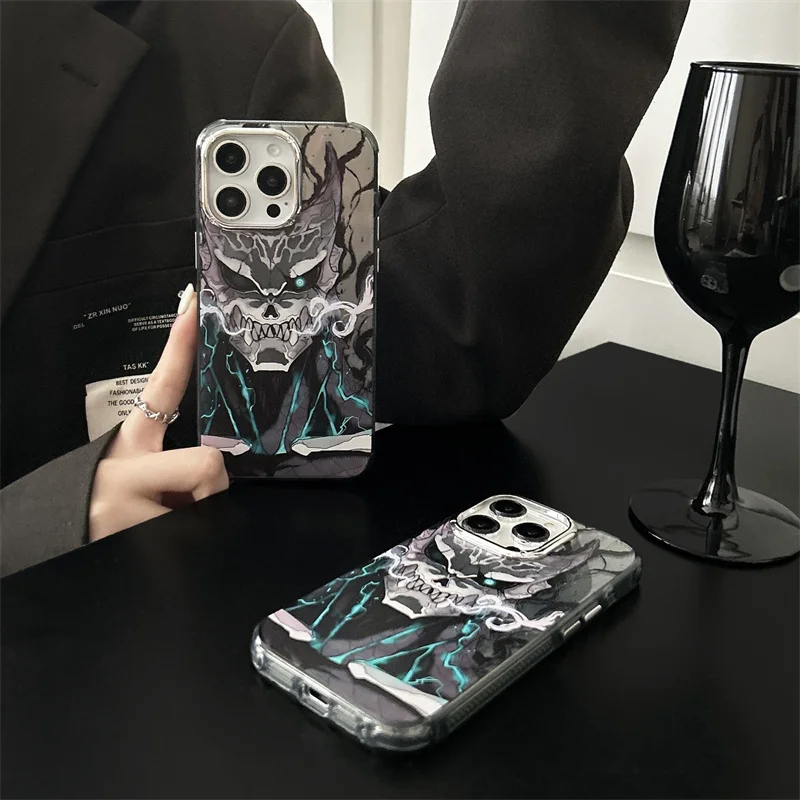 Чехол для телефона с изображением героев аниме Kaiju № 8 монстров iPhone 15 14 13 Pro Max 15pro